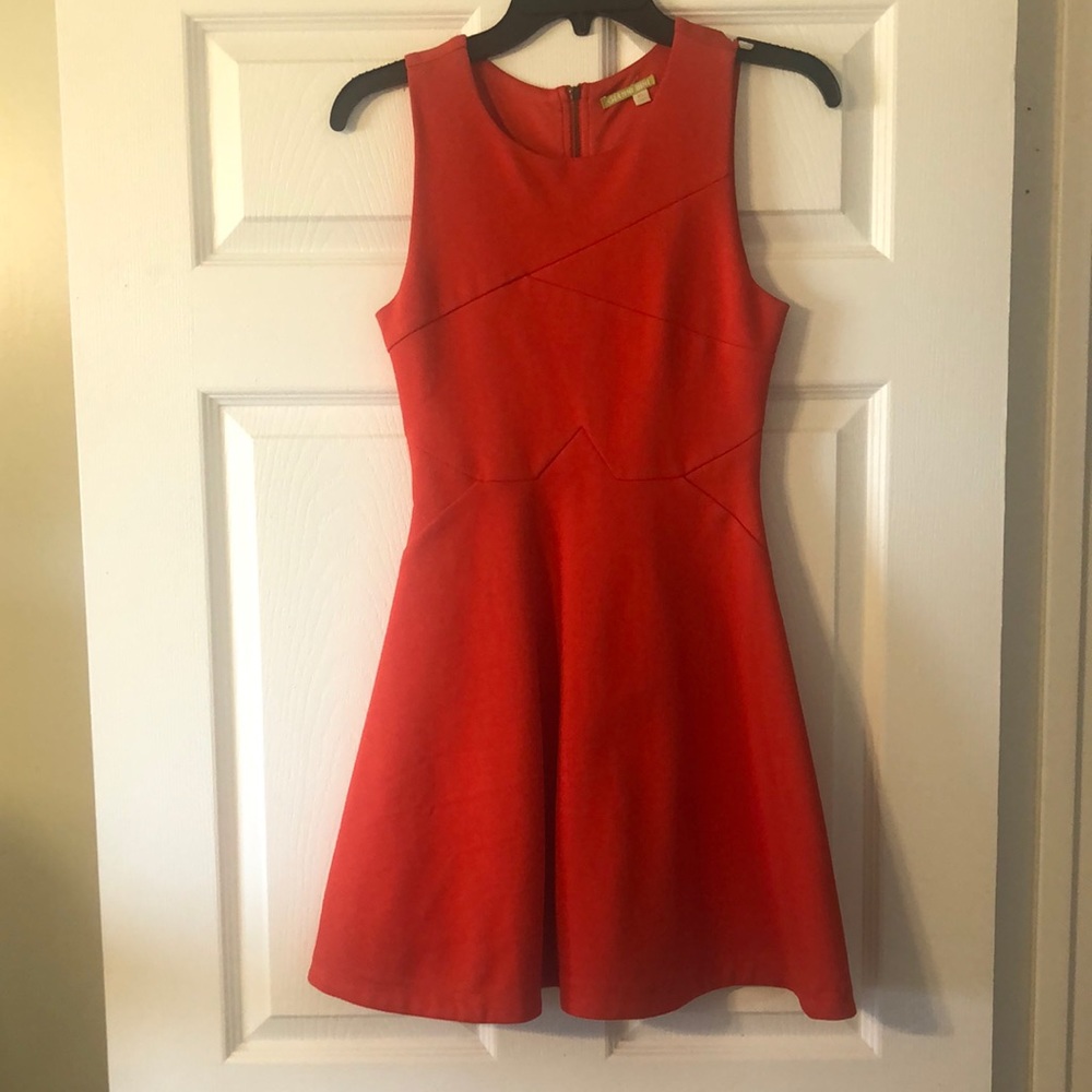 Orange short sleeved dress